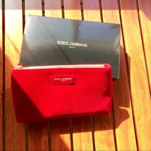 Dolce & Gabbana Red Velvet Makeup Bag